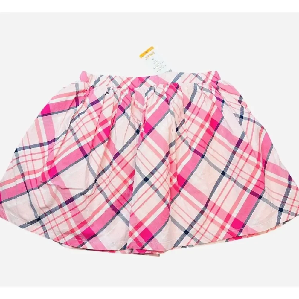 NWT GYMBOREE GIRLs Pink Plaid Layered Skirt SIZE 10